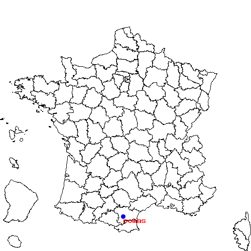 localisation sur le carte de pomas 
