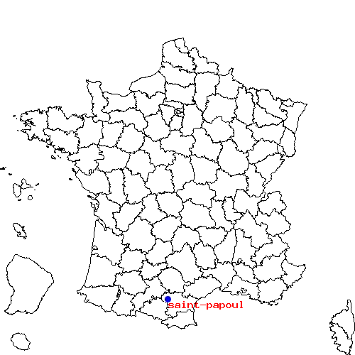 localisation sur le carte de saint-papoul 