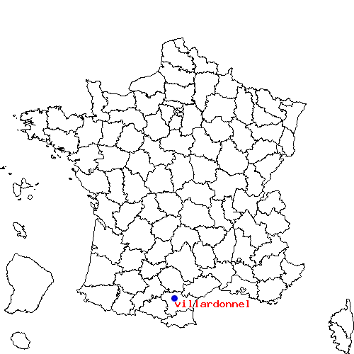 localisation sur le carte de villardonnel 