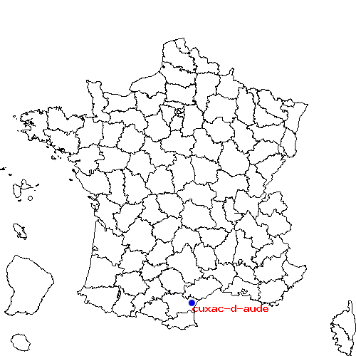 localisation sur le carte de cuxac-d-aude 