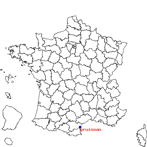 localisation sur le carte de gruissan 