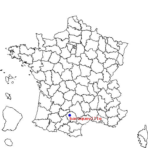 localisation sur le carte de baraqueville 