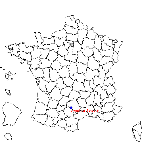 localisation sur le carte de camboulazet 