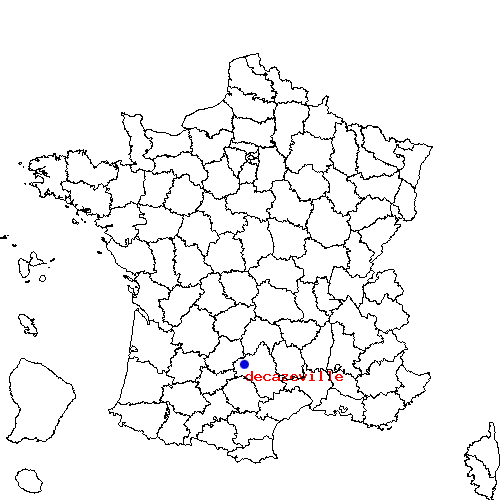 localisation sur le carte de decazeville 