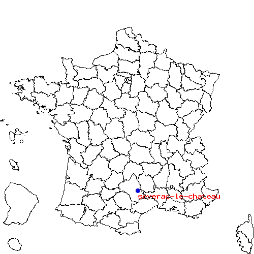 localisation sur le carte de severac-le-chateau 