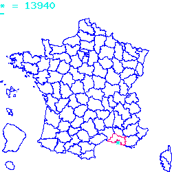 localisation sur le carte de Mollégès 13940