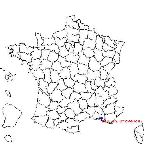 localisation sur le carte de aix-en-provence 