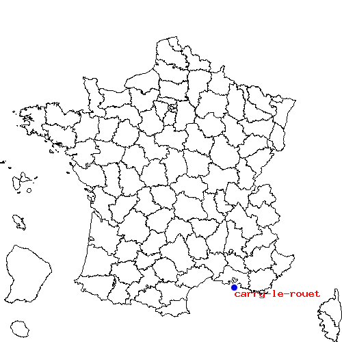 localisation sur le carte de carry-le-rouet 