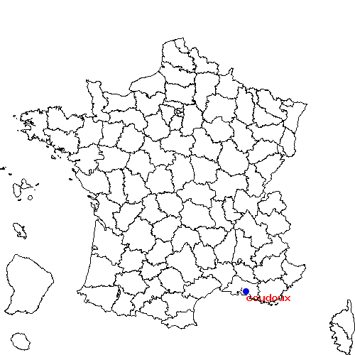 localisation sur le carte de coudoux 
