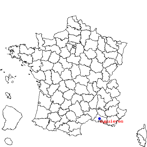 localisation sur le carte de eyguieres 
