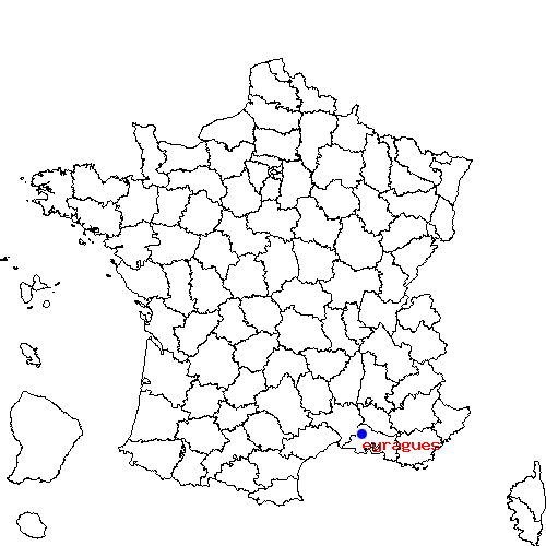 localisation sur le carte de eyragues 