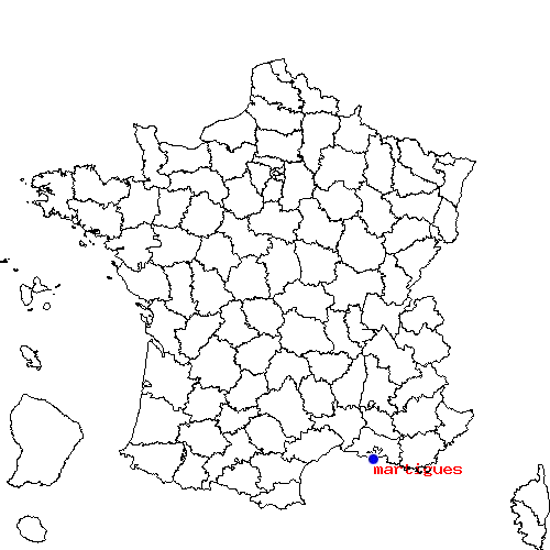 localisation sur le carte de martigues 