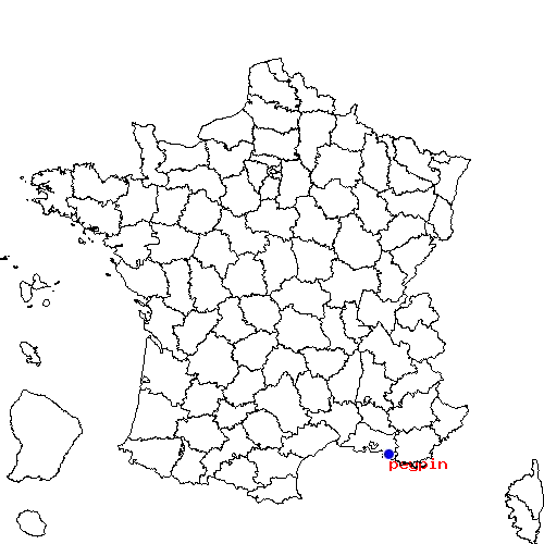 localisation sur le carte de peypin 