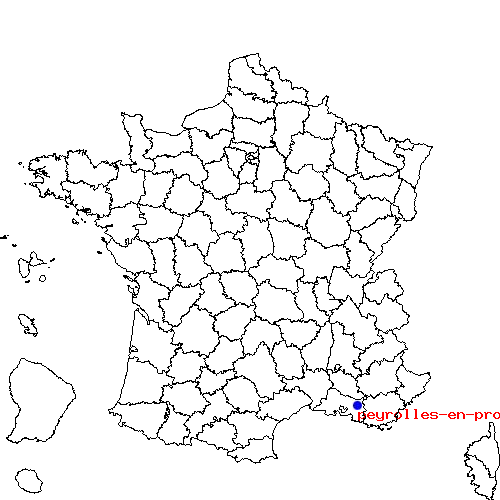 localisation sur le carte de peyrolles-en-provence 