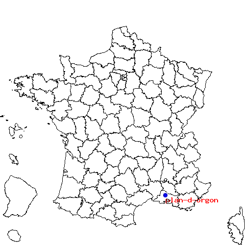 localisation sur le carte de plan-d-orgon 