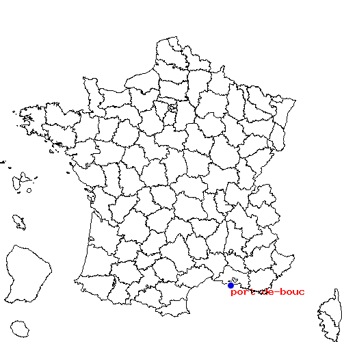localisation sur le carte de port-de-bouc 
