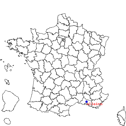 alleins sur la carte de France localisation sur le carte de alleins