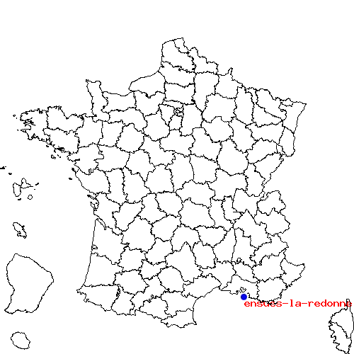 localisation sur le carte de ensues-la-redonne 