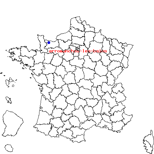 localisation sur le carte de arromanches-les-bains 