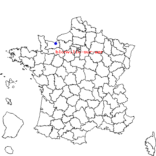 localisation sur le carte de blonville-sur-mer 