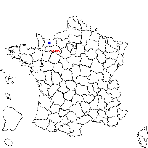 localisation sur le carte de caen 