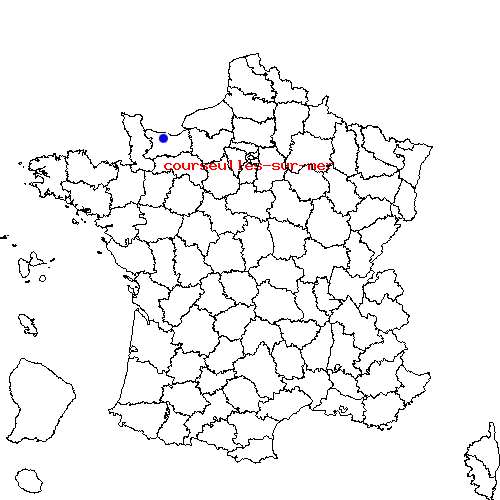 localisation sur le carte de courseulles-sur-mer 