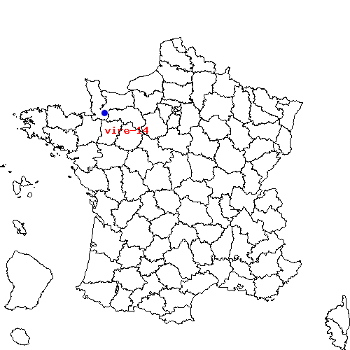 localisation sur le carte de vire-14 