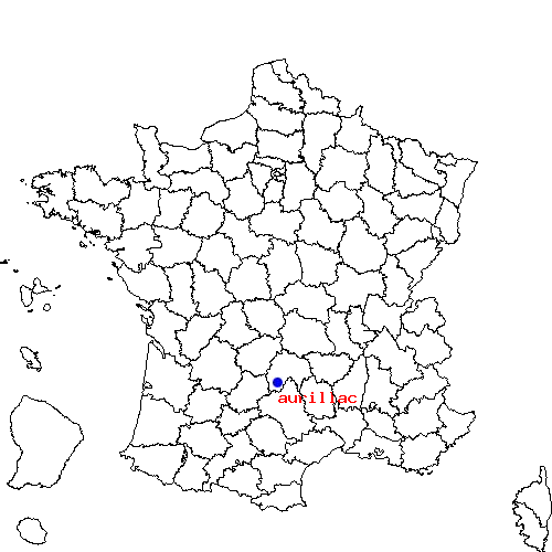 localisation sur le carte de aurillac 