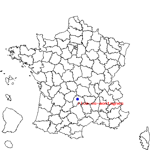 localisation sur le carte de riom-es-montagnes 