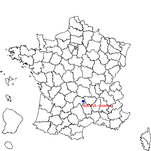 localisation sur le carte de saint-poncy 