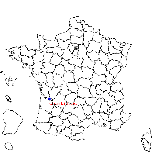 localisation sur le carte de chantillac 