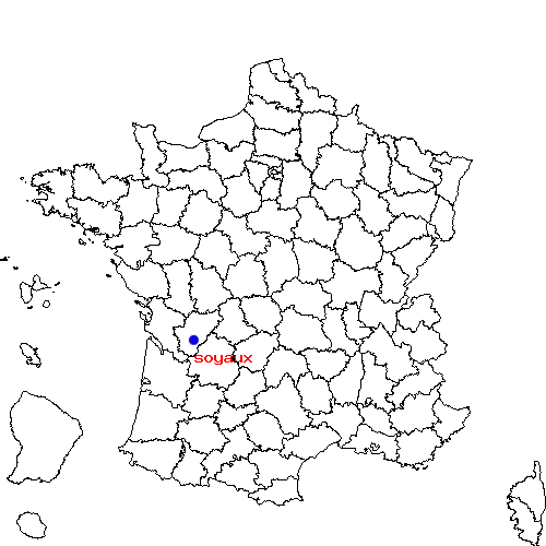 localisation sur le carte de soyaux 