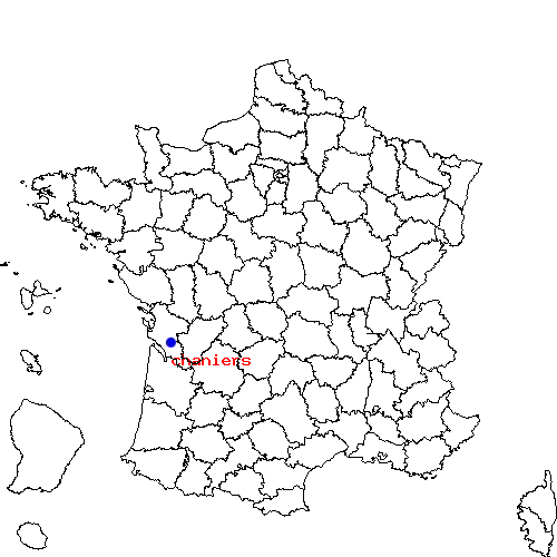 localisation sur le carte de chaniers 