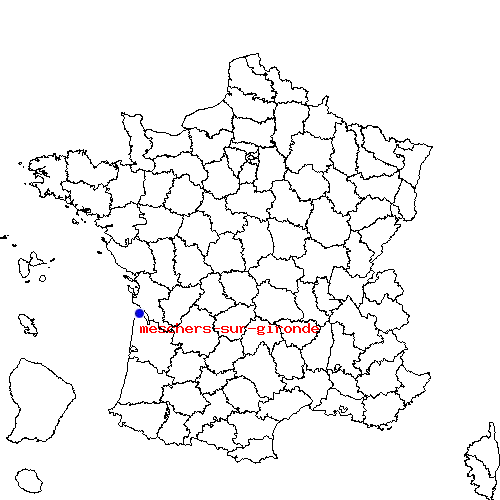 localisation sur le carte de meschers-sur-gironde 