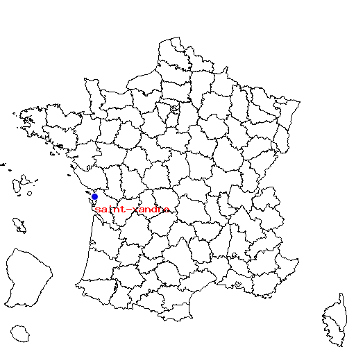 localisation sur le carte de saint-xandre 