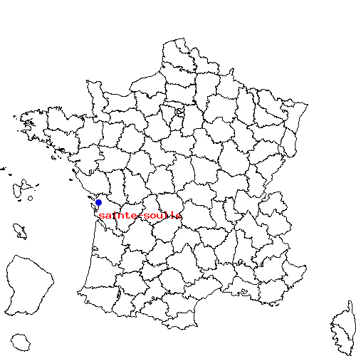 localisation sur le carte de sainte-soulle 