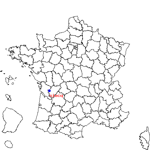 localisation sur le carte de siecq 