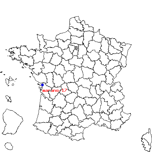 localisation sur le carte de marans-17 