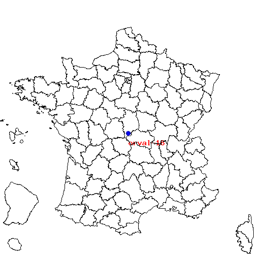 localisation sur le carte de orval-18 