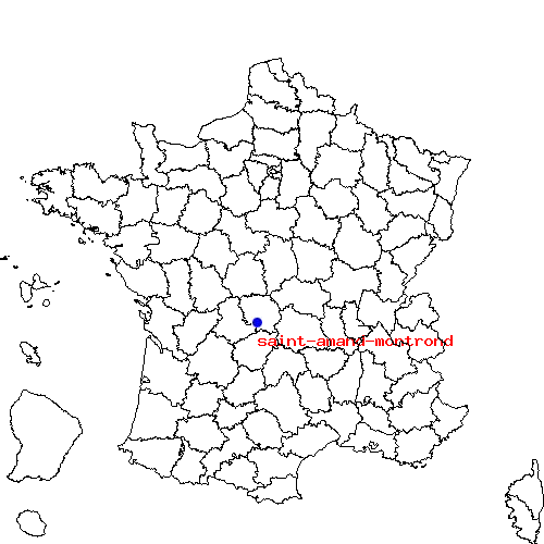 localisation sur le carte de saint-amand-montrond 