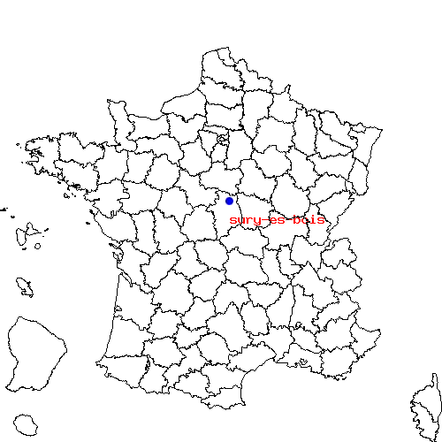 localisation sur le carte de sury-es-bois 