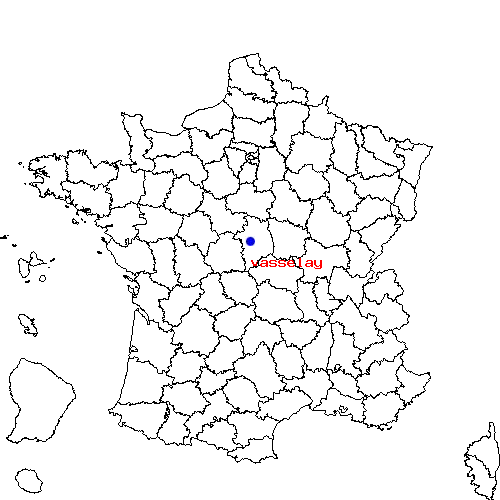localisation sur le carte de vasselay 