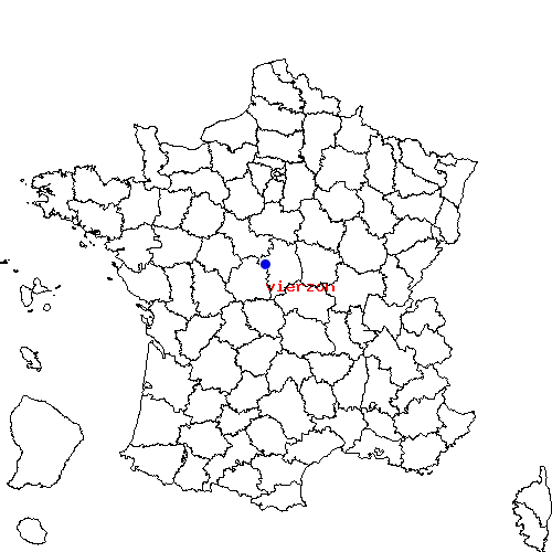 localisation sur le carte de vierzon 