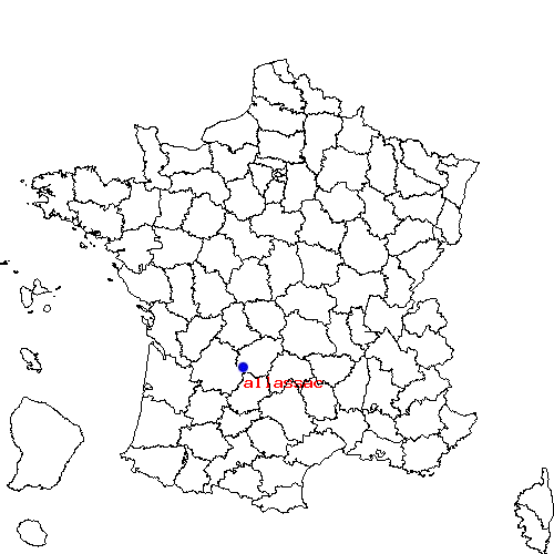 localisation sur le carte de allassac 