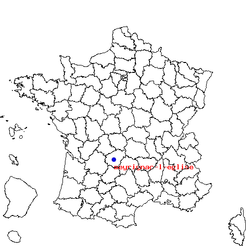localisation sur le carte de meyrignac-l-eglise 