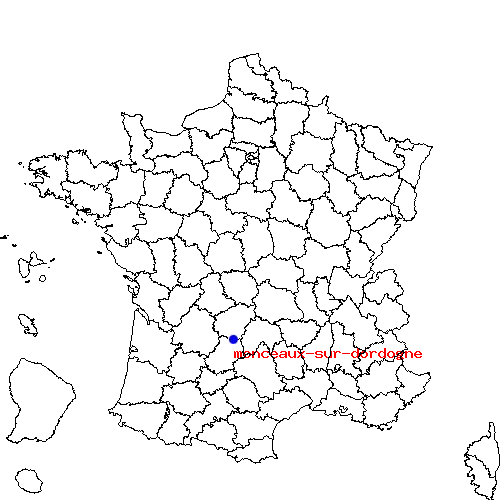 localisation sur le carte de monceaux-sur-dordogne 