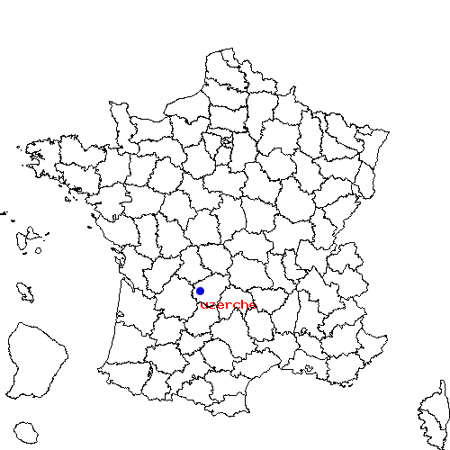 localisation sur le carte de uzerche 