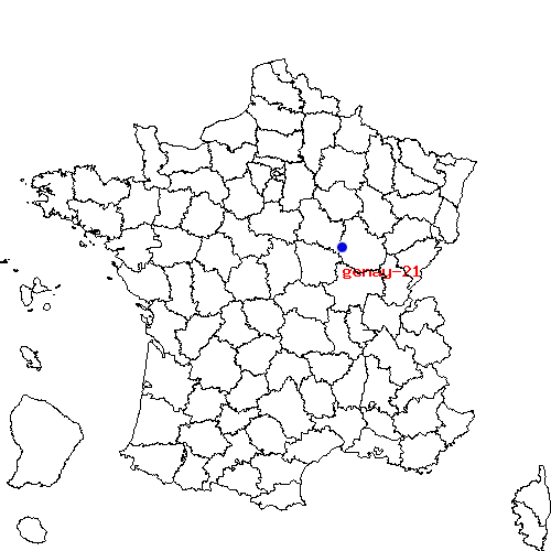 localisation sur le carte de genay-21 