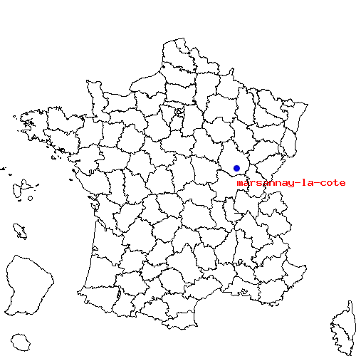 localisation sur le carte de marsannay-la-cote 