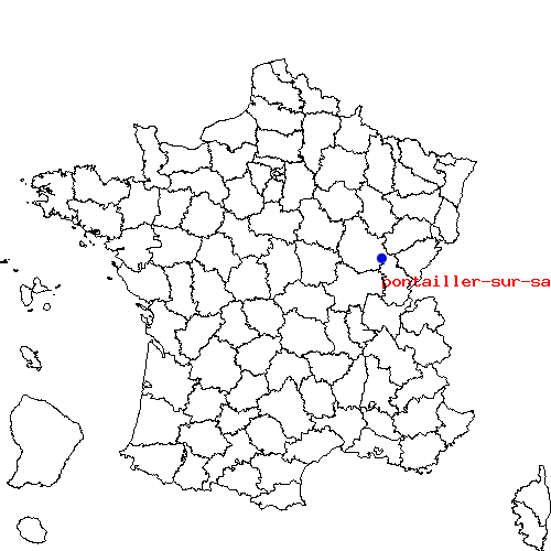 localisation sur le carte de pontailler-sur-saone 
